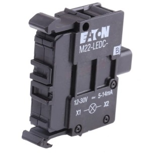 Eaton RMQ Titan M22 Series LED Light Block, Blue Illumination, 12 V AC/DC, 30 V AC/DC, Screw Terminal, IP20 218058 M22-LEDC-B