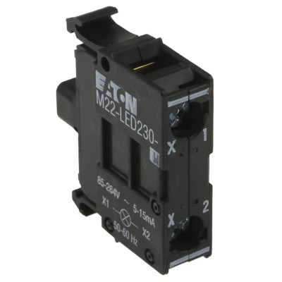 Eaton M22 Series Light Block, LED Illumination, 264V AC, White Light, Screw Terminal, Model 216563 M22-LED230-W