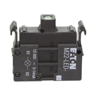 Eaton M22 Series LED Light Block Blue 12 V AC/DC, 30 V AC/DC, Screw Terminal 218057 M22-LED-B