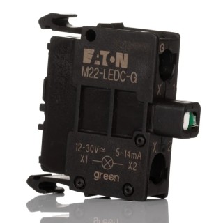 Eaton RMQ Titan M22 Series Light Block LED Green Illumination 30 V AC/DC 15mA 216562 M22-LEDC-G