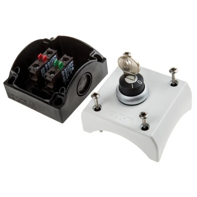 Eaton Stay Put Control Station Switch Plastic Enclosure Black Push Button SPDT Contact 1 Cutout IP66 216526 M22-WRS/KC11/I