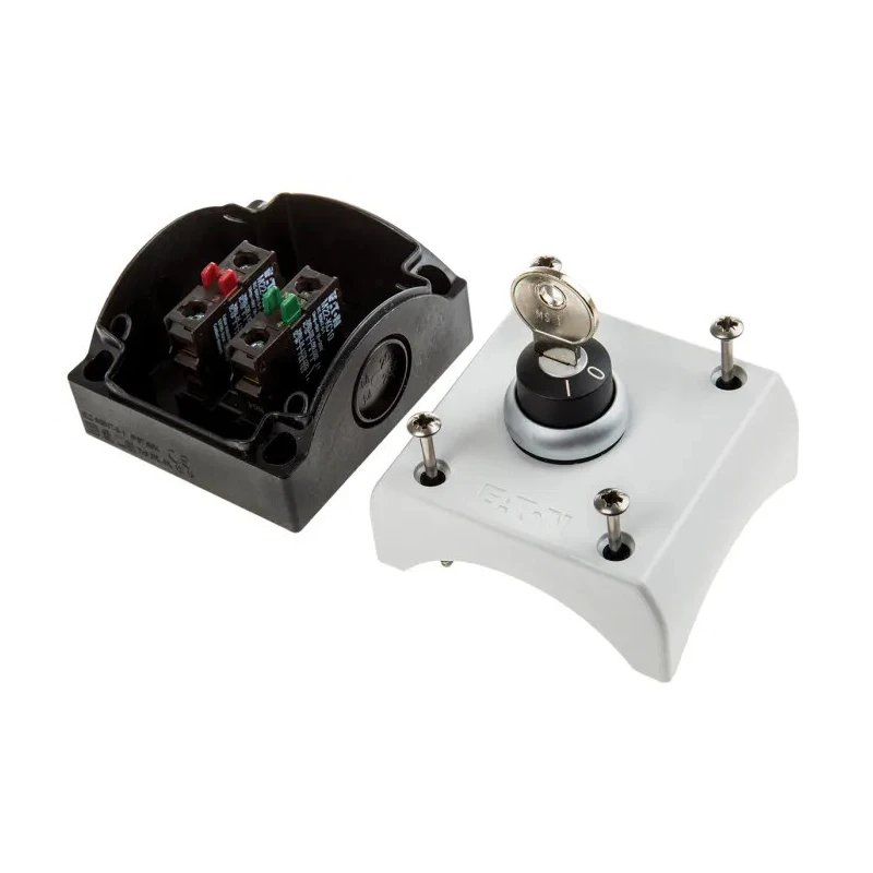 Eaton Stay Put Control Station Switch Plastic Enclosure Black Push Button SPDT Contact 1 Cutout IP66 216526 M22-WRS/KC11/I