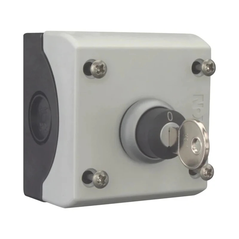 Eaton Stay Put Control Station Switch Plastic Enclosure Black Push Button SPDT Contact 1 Cutout IP66 216526 M22-WRS/KC11/I