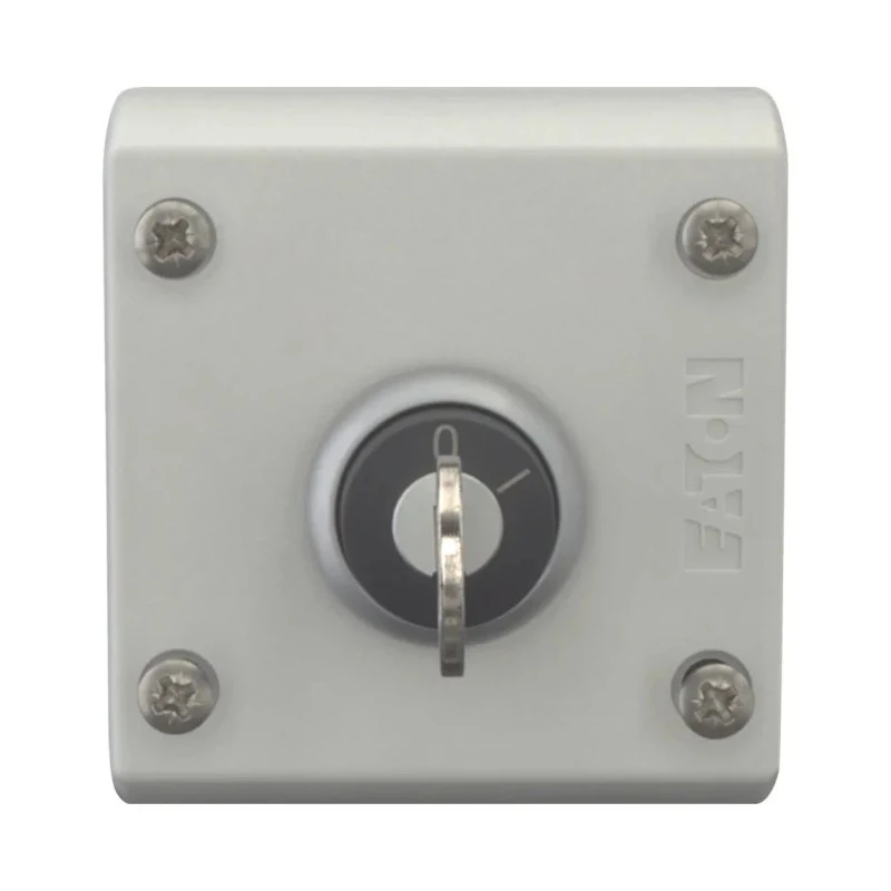 Eaton Stay Put Control Station Switch Plastic Enclosure Black Push Button SPDT Contact 1 Cutout IP66 216526 M22-WRS/KC11/I