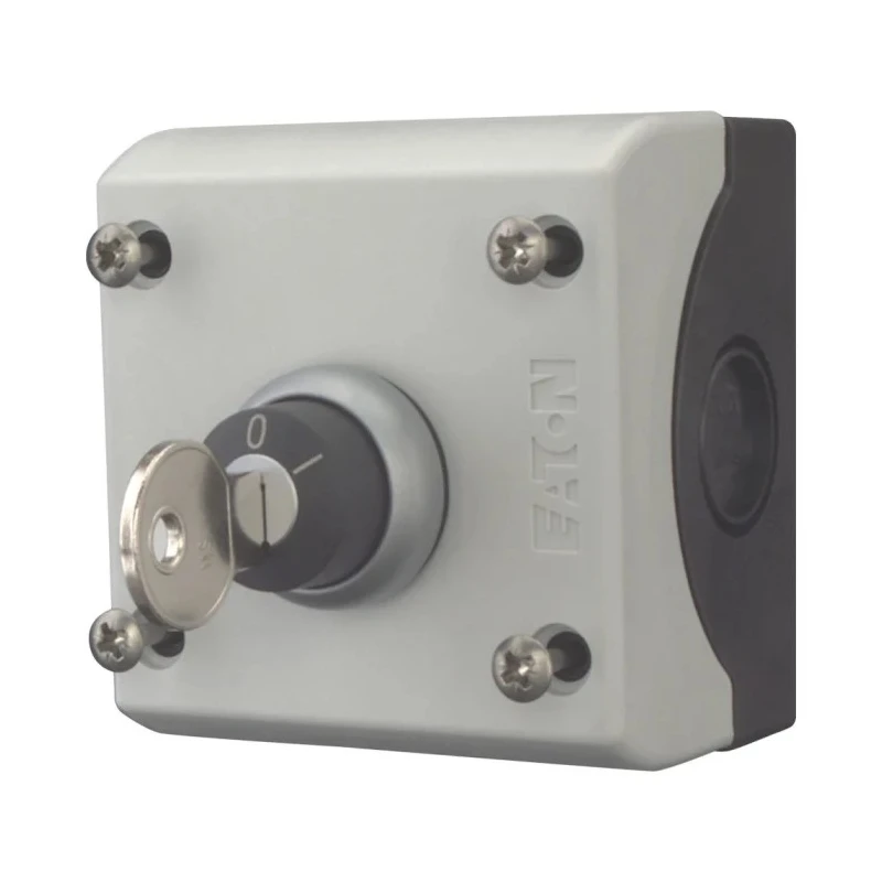 Eaton Stay Put Control Station Switch Plastic Enclosure Black Push Button SPDT Contact 1 Cutout IP66 216526 M22-WRS/KC11/I