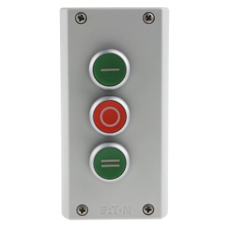 Eaton Enclosed Momentary Push Button Switch 3 NO/3 NC, Plastic Housing, Green Red Buttons, IP69K RMQ Titan M22 IP69K
