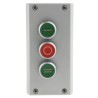 Eaton Enclosed Momentary Push Button Switch 3 NO/3 NC, Plastic Housing, Green Red Buttons, IP69K RMQ Titan M22 IP69K
