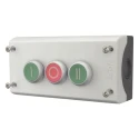 Eaton Enclosed Momentary Push Button Switch 3 NO/3 NC, Plastic Housing, Green Red Buttons, IP69K RMQ Titan M22 IP69K
