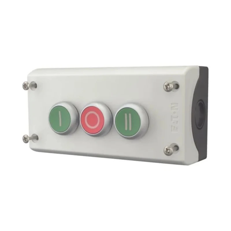 Eaton Enclosed Momentary Push Button Switch 3 NO/3 NC, Plastic Housing, Green Red Buttons, IP69K RMQ Titan M22 IP69K
