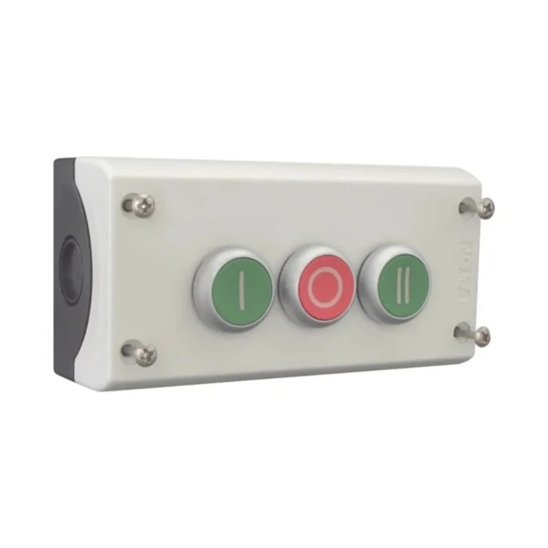 Eaton Enclosed Momentary Push Button Switch 3 NO/3 NC, Plastic Housing, Green Red Buttons, IP69K RMQ Titan M22 IP69K