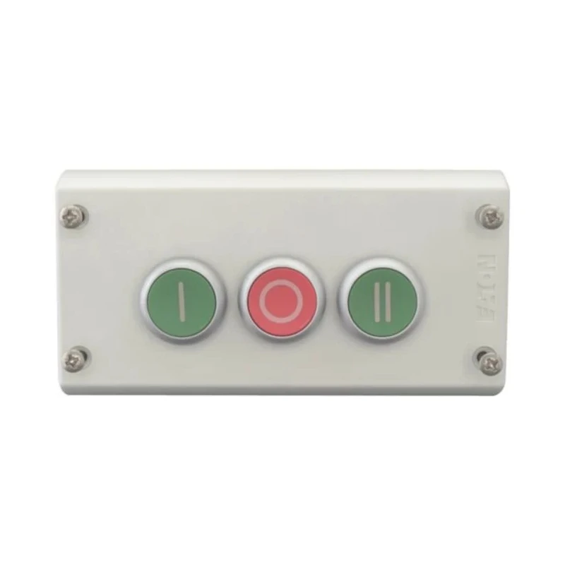 Eaton Enclosed Momentary Push Button Switch 3 NO/3 NC, Plastic Housing, Green Red Buttons, IP69K RMQ Titan M22 IP69K