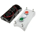 Eaton Momentary Enclosed Push Button Control Station Plastic SPDT 3 Cutouts Green Red White On/Off IP69K 