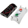 Eaton Momentary Enclosed Push Button Control Station Plastic SPDT 3 Cutouts Green Red White On/Off IP69K