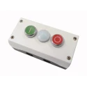 Eaton Momentary Enclosed Push Button Control Station Plastic SPDT 3 Cutouts Green Red White On/Off IP69K 