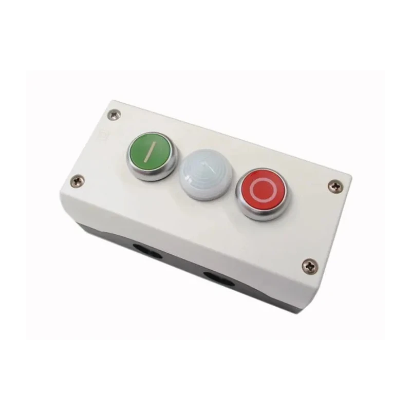 Eaton Momentary Enclosed Push Button Control Station Plastic SPDT 3 Cutouts Green Red White On/Off IP69K 