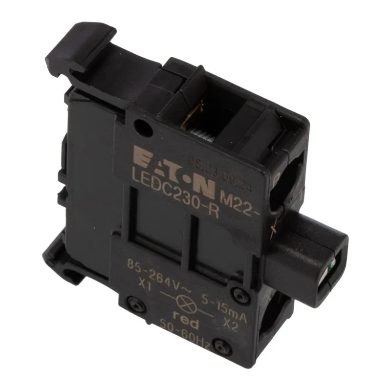Eaton RMQ Titan M22 Series LED Light Block, Red Illumination, 264V AC, 15mA Current, Screw Terminal 216567 M22-LEDC230-R
