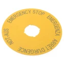 Eaton Label for Use with RMQ Titan Series Emergency Stop Round 90 mm Diameter IP66 216465 M22-XAK1