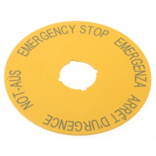 Eaton Label for Use with RMQ Titan Series Emergency Stop Round 90 mm Diameter IP66 216465 M22-XAK1