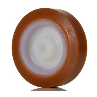 LAG Orange, White Polyurethane Trolley Wheel 80mm Diameter, 24mm Width, 120kg Load Capacity 4520