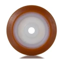LAG Orange, White Polyurethane Trolley Wheel 80mm Diameter, 24mm Width, 120kg Load Capacity 4520