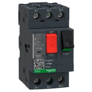 Telemecanique Motor Protection Circuit Breaker 17A to 21A, 690V, Thermal Magnetic, IP20, TeSyS GV Series GV2ME21