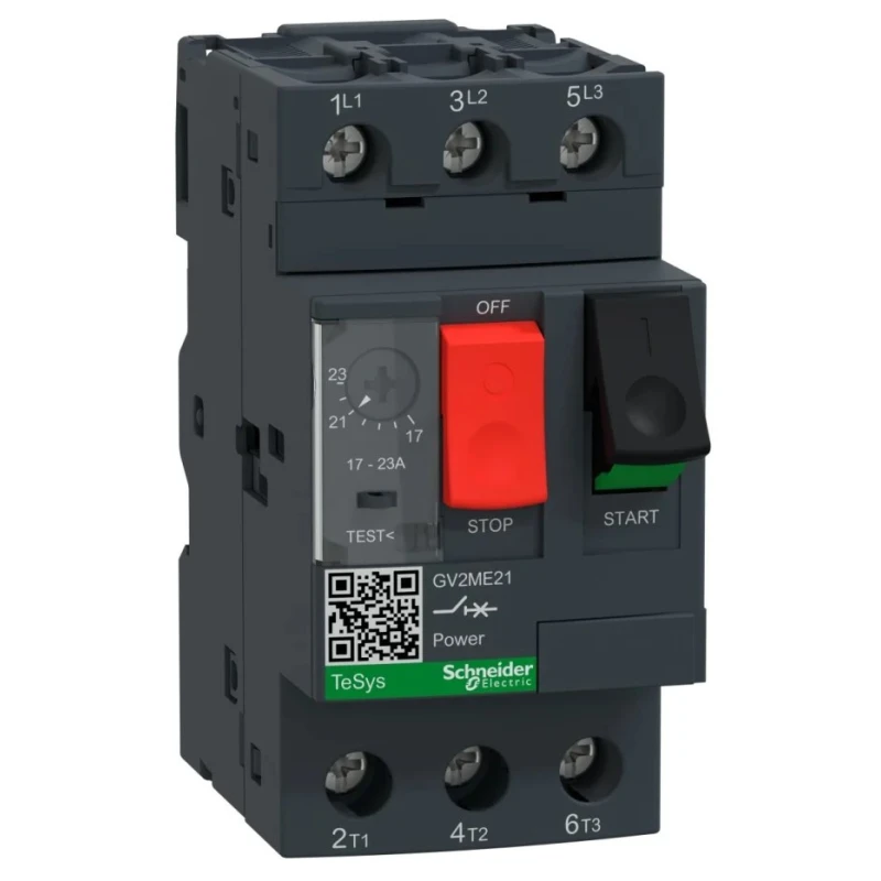 Telemecanique Motor Protection Circuit Breaker 17A to 21A, 690V, Thermal Magnetic, IP20, TeSyS GV Series GV2ME21