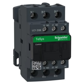 Schneider Electric TeSys D Series Contactor, 3-Pole, 38A, 18.5 kW, 230V AC Coil LC1D38P7
