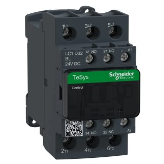 Schneider Electric TeSys Deca Contactor, 24V DC Coil, 3-Pole, 32A, 15kW, 690V AC LC1D32BL