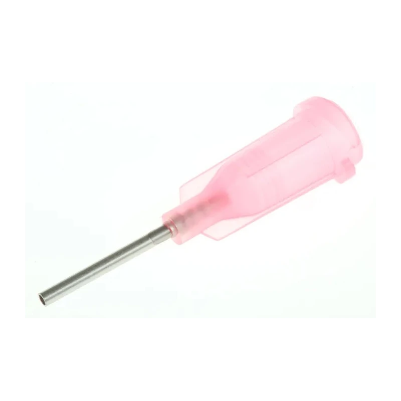 Kahnetics 18 Gauge Pink Dispensing Tip with 12.7mm Length for Luer Lok Syringes KDS1812P