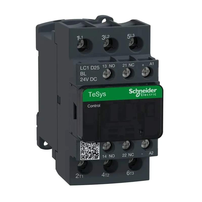 Schneider Electric LC1D Contactor 24V DC Coil 3-Pole 25A 11kW 3 NO 690V AC LC1D25BL