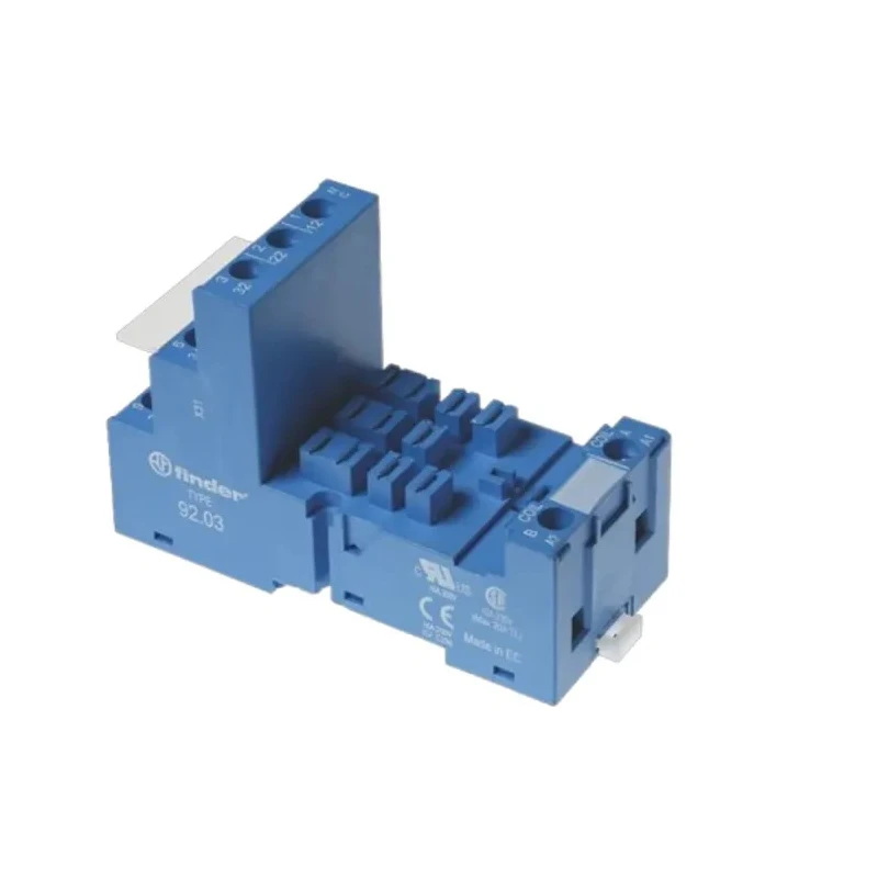 Finder 11 Way 250V AC DIN Rail Relay Socket with Screw Terminals 16A Current Rating 92.03SMA