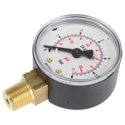 WIKA 50 mm 1/4 in R Threaded Pressure Gauge 6 bar 111.10 Series 7203574