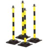 Brady Yellow, Black Polyethylene Safety Barrier Post with Rubber Base, 900mm Height, 60mm POST & RUBBER BASE YELL/BLK PK 4
