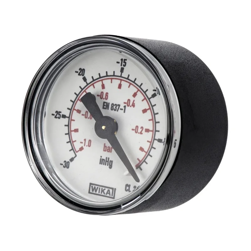 WIKA 40 mm 1/8 in R BSPT Plastic Case Pressure Gauge, 0 bar, ±1.6% Accuracy, Model 7203726