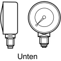 WIKA 40 mm 1/8 in R BSPT Plastic Case Pressure Gauge, 0 bar, ±1.6% Accuracy, Model 7203726