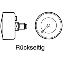 WIKA 40 mm 1/8 in R BSPT Plastic Case Pressure Gauge, 0 bar, ±1.6% Accuracy, Model 7203726