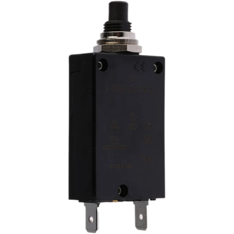 ETA Thermal Overcurrent Circuit Breaker, 1A Current Rating, 1-Pole, Panel Mount, Thermal 2-5700-IG1-P10-DD-000040-1A