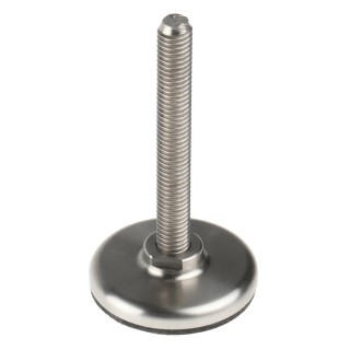 Nu-Tech Engineering Stainless Steel Adjustable Foot M8 Thread 40 mm Base Diameter 72 mm Overall Height A300/002