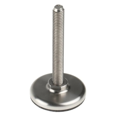 Nu-Tech Engineering Stainless Steel Adjustable Foot M8 Thread 40 mm Base Diameter 72 mm Overall Height A300/002