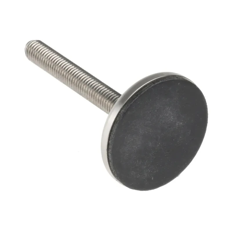 Nu-Tech Engineering Stainless Steel Adjustable Foot M8 Thread 40 mm Base Diameter 72 mm Overall Height A300/002