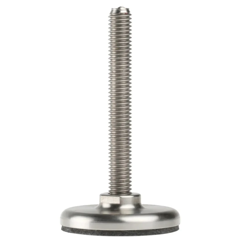 Nu-Tech Engineering Stainless Steel Adjustable Foot M8 Thread 40 mm Base Diameter 72 mm Overall Height A300/002