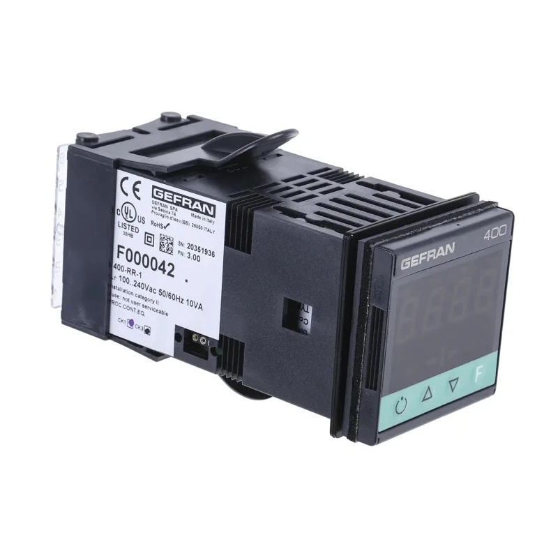 Gefran DIN Rail PID Temperature Controller 1 Input 2 Output Relay 240V ac On-Off 400-RR-1-000