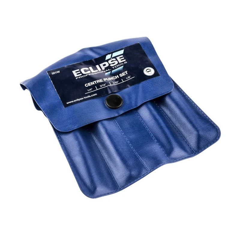 Eclipse 4-Piece Centre Punch Set, 3.18mm Shank Diameter, 100mm Overall Length, 90° Point Angle 351WRS