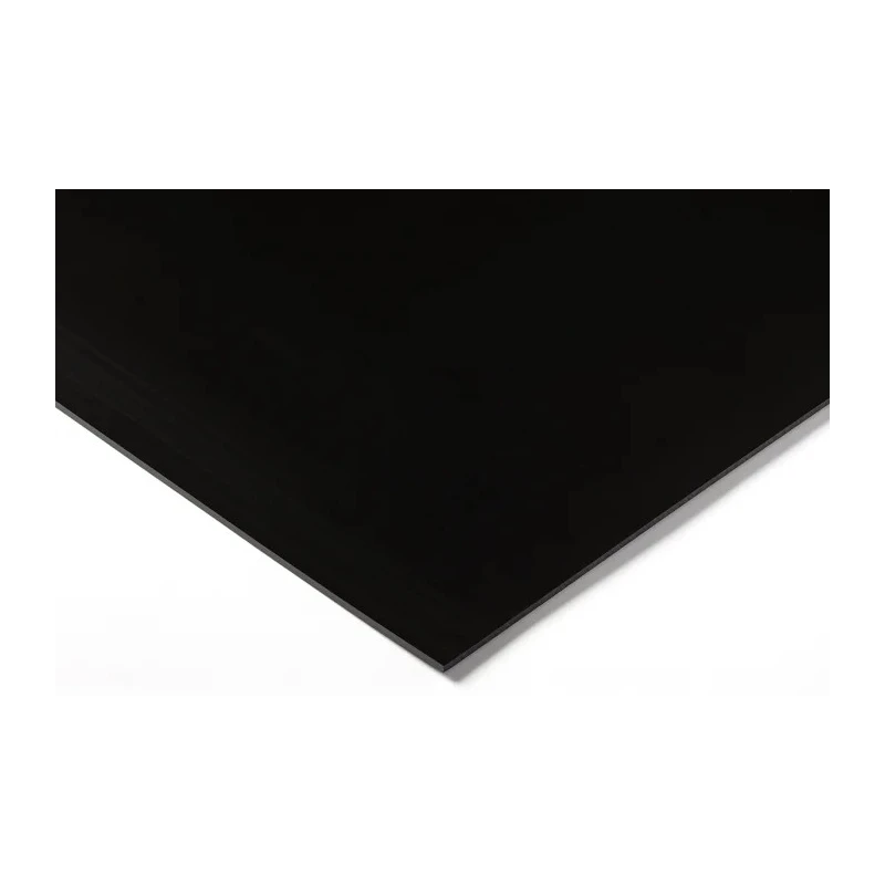 RS PRO Black High Density Polyethylene Plastic Sheet 500 mm x 500 mm x 20 mm 408-3863