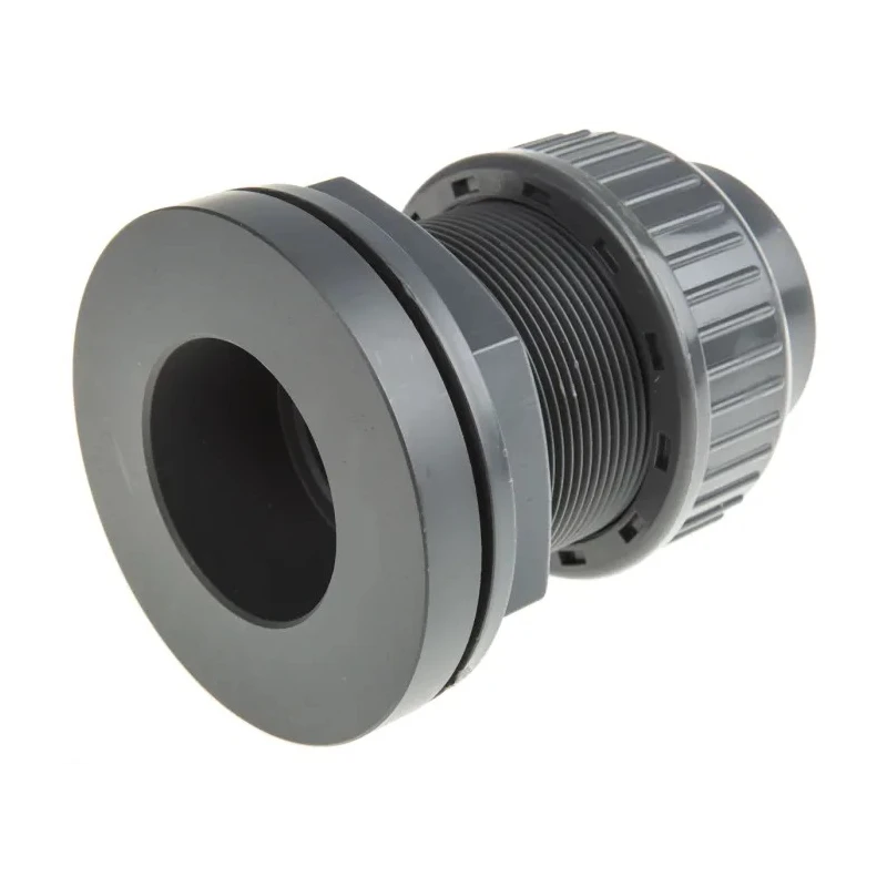 Georg Fischer Plastic Pipe Fitting Straight Press Fit Tank Adapter 50 mm 2-1/4 in 161050250