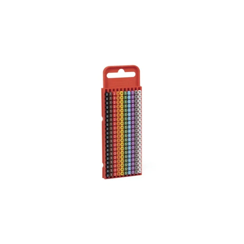 HellermannTyton WIC1 Pre-Printed Snap-On Cable Marker, Polyamide PA66, 2-2.8 mm Cable 561-01100 WIC1-0-9-PA66-SPECIAL