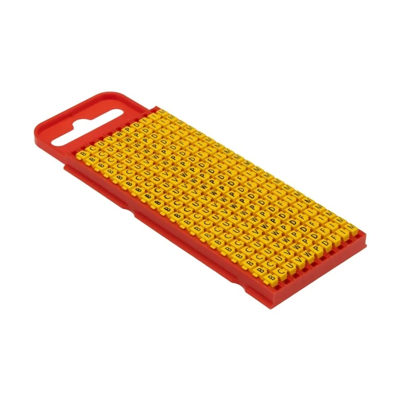HellermannTyton Snap-On Pre-Printed Cable Marker Black Legend Yellow Marker for 2-2.8mm Cable Diameter WIC1