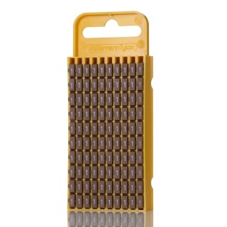 HellermannTyton WIC3 Snap-On Cable Marker White Pre-Printed "1" for 4.3 to 5.3 mm Cable Diameter PA66 Material France WIC3