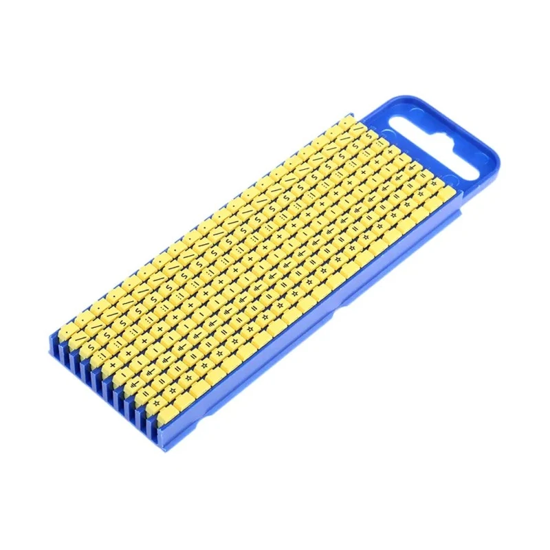 HellermannTyton Pre-Printed Snap-On Cable Marker for 2.8 to 3.8 mm Cables Yellow Black Legend WIC2