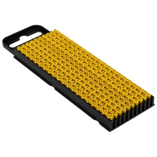 HellermannTyton Pre-Printed Snap-On Cable Marker for 2.8-3.8 mm Cable Diameter, Polyamide, Vibration Resistant WIC2